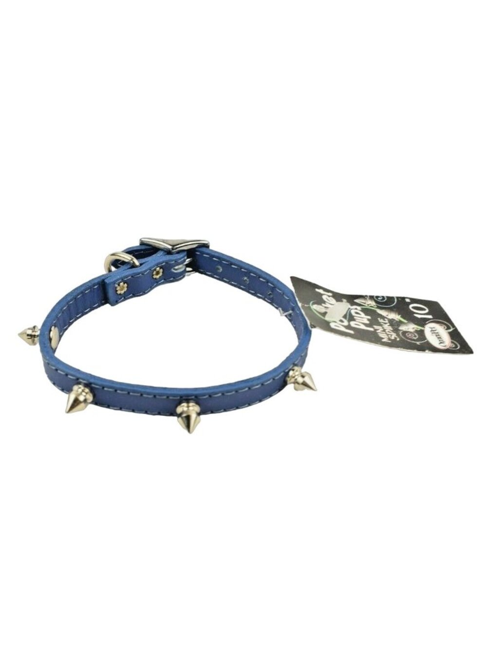 OmniPet Pocket Pups 10 inch Blue Mini Spike Pet Dog Collar